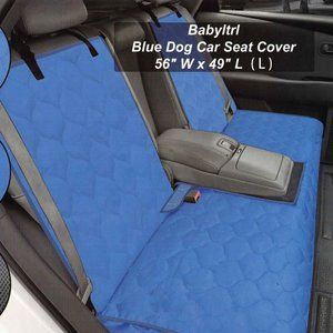 BABYLTRL Waterproof Dog Rear Seat Cover, Middle Armrest & Seat belt (Blue)